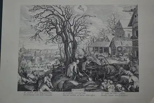 Petrus Stephani, Kupferstiche, 12 Monatsblätter, gez. 1607, Nachdruck etwa 1950