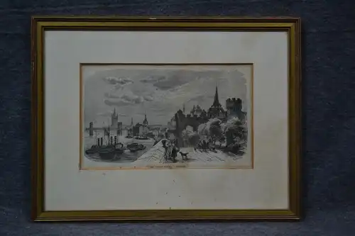 Stahlstich, Köln, Der kleine Turm, The little Tower, Darstellung von etwa 1900