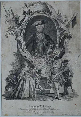Kupferstich, Augustus Wilhelmus, August Wilhelm von Preussen,gez. Morgens, 1721