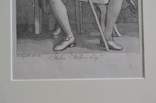 Kupferstich, John Wilkes,Liberty, Stich von William Hogarth, Mitte 18. Jhdrt.