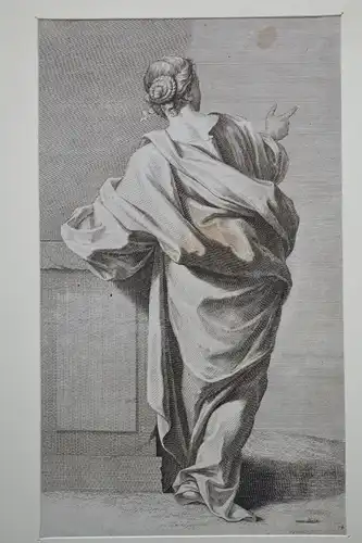 Kupferstich,Frauenfigur, Georg Moritz Preussler, Mitte 18. Jhdrt.