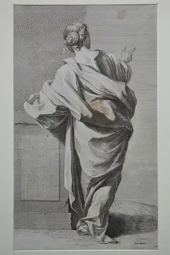 Kupferstich,Frauenfigur, Georg Moritz Preussler, Mitte 18. Jhdrt.