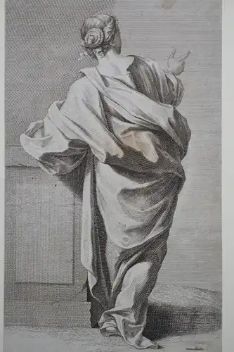 Kupferstich,Frauenfigur, Georg Moritz Preussler, Mitte 18. Jhdrt.