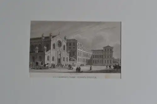 Stahlstich, Allerheiligen Hofkapelle München, etwa 1860, Mey & Widmayer