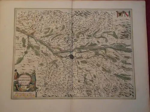 Kupferstich altkoloriert,Landkarte Strasbourg, Straßburg,ca.1640, Janssonius