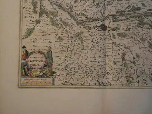Kupferstich altkoloriert,Landkarte Strasbourg, Straßburg,ca.1640, Janssonius