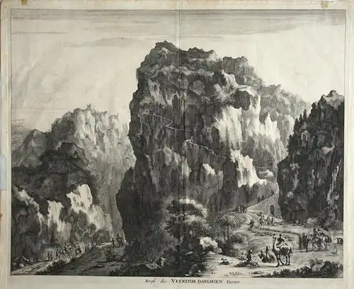 Kupferstich,Vierzigtägiges Fasten, Veertigh Daeghsen,Syrien, etwa 1760