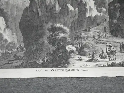 Kupferstich,Vierzigtägiges Fasten, Veertigh Daeghsen,Syrien, etwa 1760