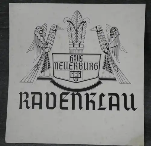 Tuschfederzeichnung, Haus Neuerburg,Ravenklau,  Zigarettenwerbung, etwa 1925