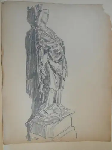 Skizzen auf Papier, vermutl Ende 19.Jh., unbekannter Maler, Hedwig?