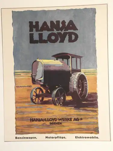 Werbeplakat, Illustrierte Zeitung, Hansa-Lloyd Werke, Bremen, 1918