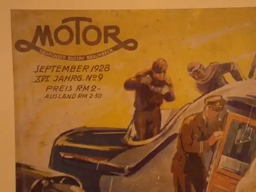 Werbeplakat, Motorzeitschrift, 1928,Titelseite