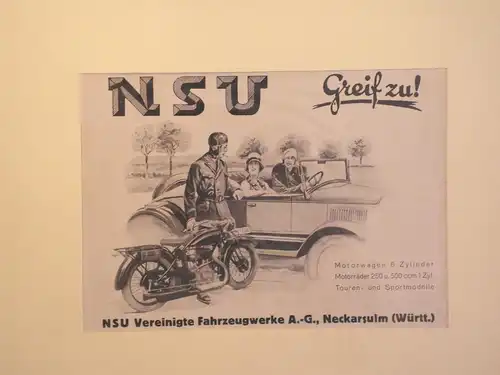 Werbeplakat, NSU, Neckarsulm