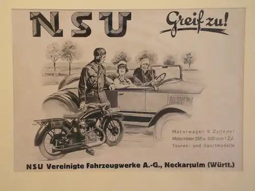 Werbeplakat, NSU, Neckarsulm