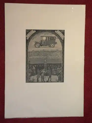 Werbeplakat, Adler Fahrradwerke,vorm. Heinrich Kleyer, Frankfurt