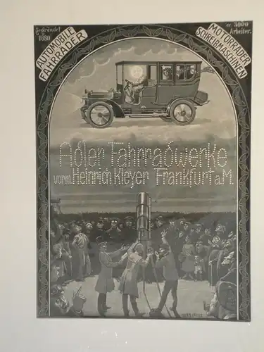 Werbeplakat, Adler Fahrradwerke,vorm. Heinrich Kleyer, Frankfurt