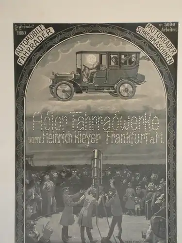 Werbeplakat, Adler Fahrradwerke,vorm. Heinrich Kleyer, Frankfurt