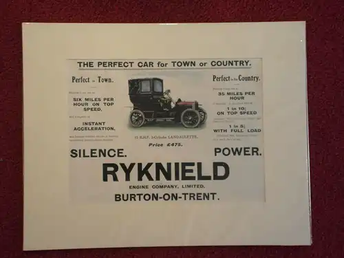 Werbeplakat, Ryknield Engine Company, England, Burton-on-Trent