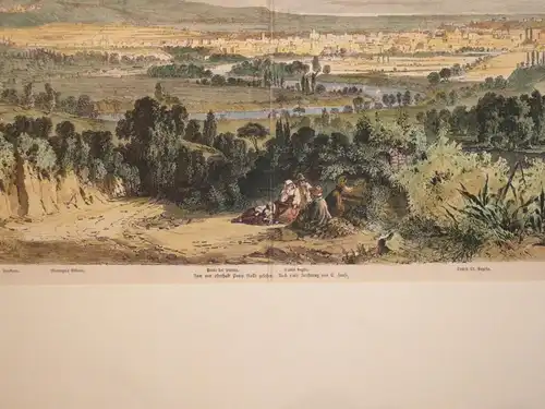 Stahlstich, koloriert, Rom, Italien, nach Zeichnung von Haase, 1861