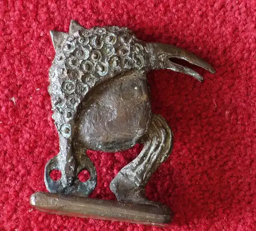 Skulptur, Fisch-Vogel-Mensch.Bronze, wohl nach Hieronymus Bosch