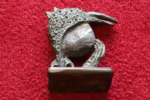 Skulptur, Fisch-Vogel-Mensch.Bronze, wohl nach Hieronymus Bosch