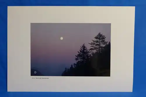 Fotografie, Mond über dem Walchensee, Bayerische Alpen