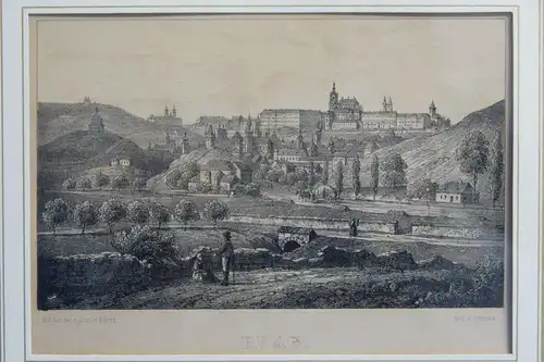 Prag, Praha, Original-Lithographie v. C. Würbs, um 1830, gez. Luise Kotz