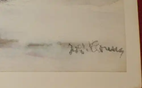 Aquarell auf Büttenpapier, Seiseralm, Alpe de Siusi, unbek. Maler