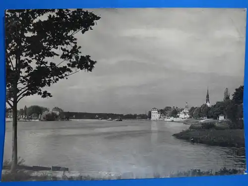 Fotografie,schwarz-weiß, Flußlandschaft, etwa 1960