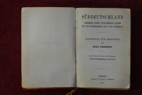 Baedeker, Reiseführer,Süddeutschland,1913