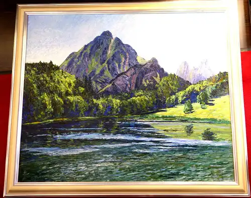 Gemälde,Ölbild,Kreyssig,Emil Albert Hugo,sign. Alatsee bei Vils, Tirol, gerahmt