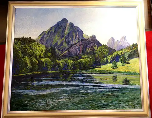 Gemälde,Ölbild,Kreyssig,Emil Albert Hugo,sign. Alatsee bei Vils, Tirol, gerahmt