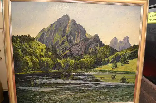 Gemälde,Ölbild,Kreyssig,Emil Albert Hugo,sign. Alatsee bei Vils, Tirol, gerahmt