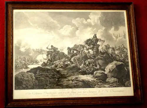 Kupferstich , Levee du Siege, Schlacht bei Olmütz 1758, Casanova, Beauvarlet