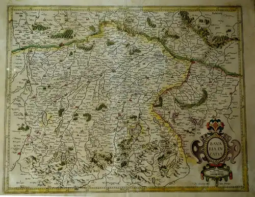 Kupferstich,Landkarte, Mercator jun.?,koloriert, Bavaria Ducatus,verm. 1630