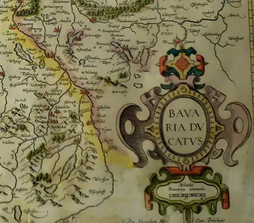 Kupferstich,Landkarte, Mercator jun.?,koloriert, Bavaria Ducatus,verm. 1630