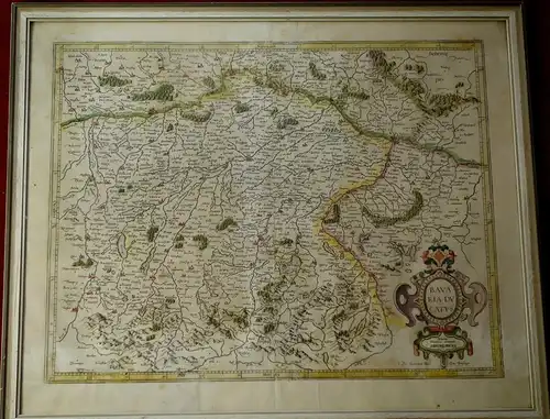 Kupferstich,Landkarte, Mercator jun.?,koloriert, Bavaria Ducatus,verm. 1630