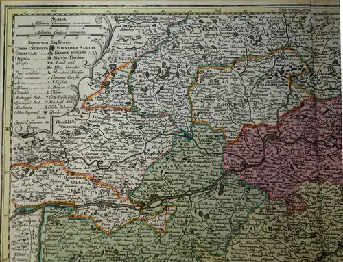 Kupferstich von Seutter,koloriert, Bavaria Superior et Inferior,um 1750