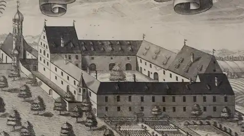 Kupferstich,Michael Wening, Schloß Emating (Egmating), um 1700,gerahmt