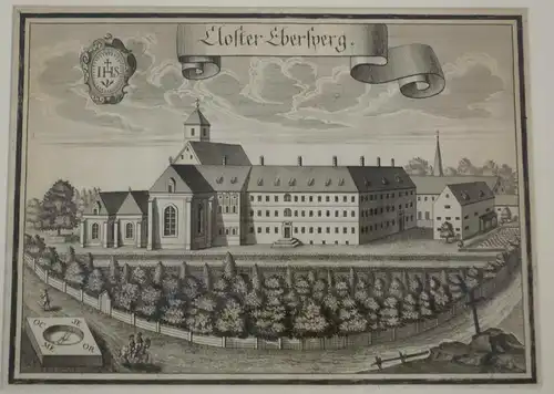 Kupferstich,Michael Wening, Kloster Ebersperg (Ebersberg), um 1700,gerahmt