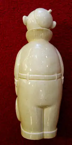 Porzellan,Flasche,Comicfigur,grotesk flask bottle decanter modernist Nippes .