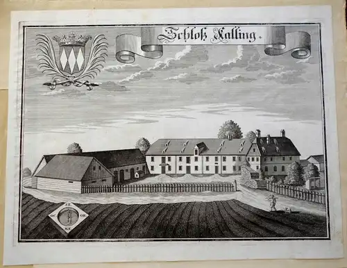 Grafik,Kupferstich,Schloss Kalling,um1700,Michael Wening