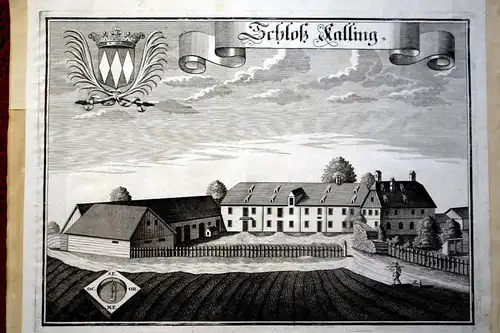 Grafik,Kupferstich,Schloss Kalling,um1700,Michael Wening