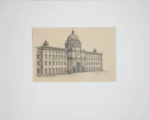 Drawing, ink and pencil on paper, Berliner Stadtschloss