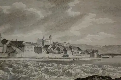 Kupferstich,Ire VUE DE LA VILLE DE SCHAFHAUSEN,1780/86,Nee u.Masquelier,Perignon