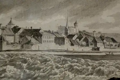 Kupferstich,Ire VUE DE LA VILLE DE SCHAFHAUSEN,1780/86,Nee u.Masquelier,Perignon