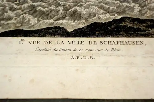 Kupferstich,Ire VUE DE LA VILLE DE SCHAFHAUSEN,1780/86,Nee u.Masquelier,Perignon