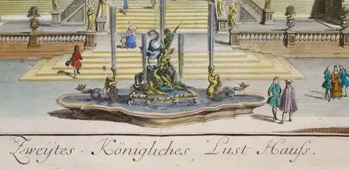 Kupferstich,Zweytes Königl. Lust Haus,Paul Decker u. J.G.Schmidt,Augsburg 1715