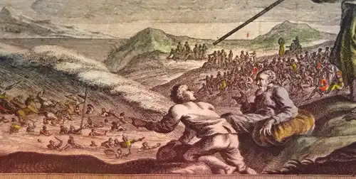 Grafik,Kupferstich,die Durchquerung des roten Meeres,um 1800