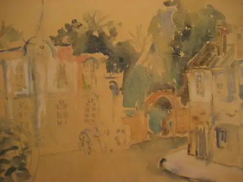 Aquarell,München,am Engl.Garten,ca.1945,Impressionismus